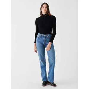 Faherty Black Legend Rib Roscoe Turtleneck Top Size XS